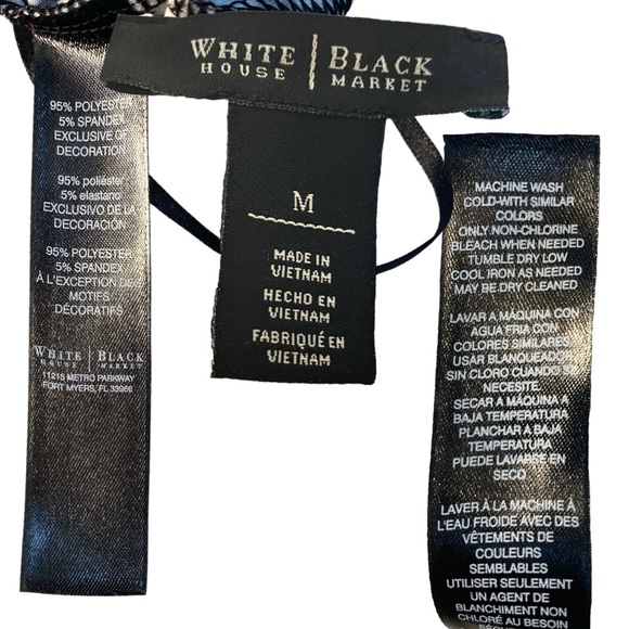 White House Black Market symmetrical print mini dress size M - Picture 4 of 4